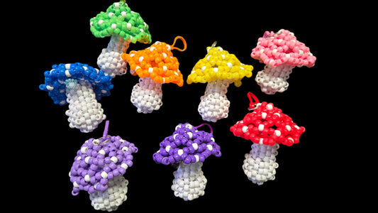 Mushroom Keychain w/lip balm